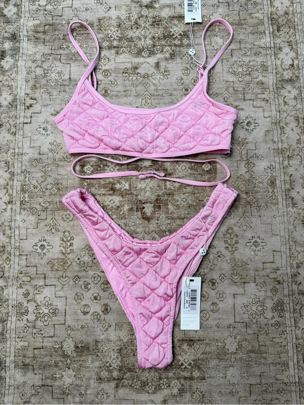Frankie’s Bikinis Waco Waffle Wrap Around Bikini Set